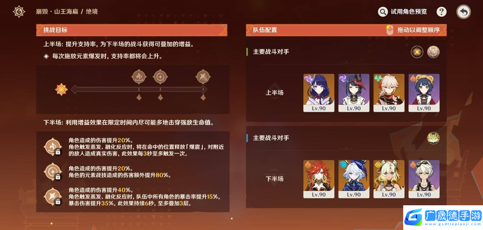 原神無極限超激格斗賽第二關滿分配隊推薦